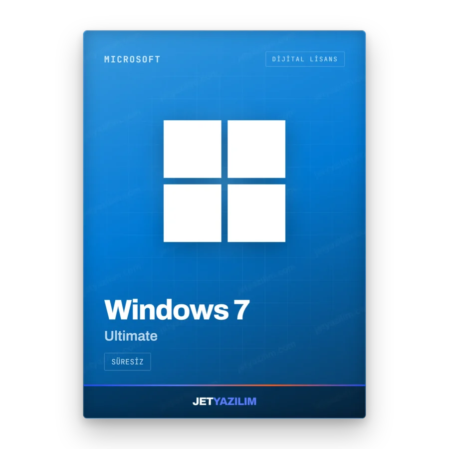 Microsoft Windows 7 Ultimate dijital lisans anahtarı – Jet Yazılım ürün görseli