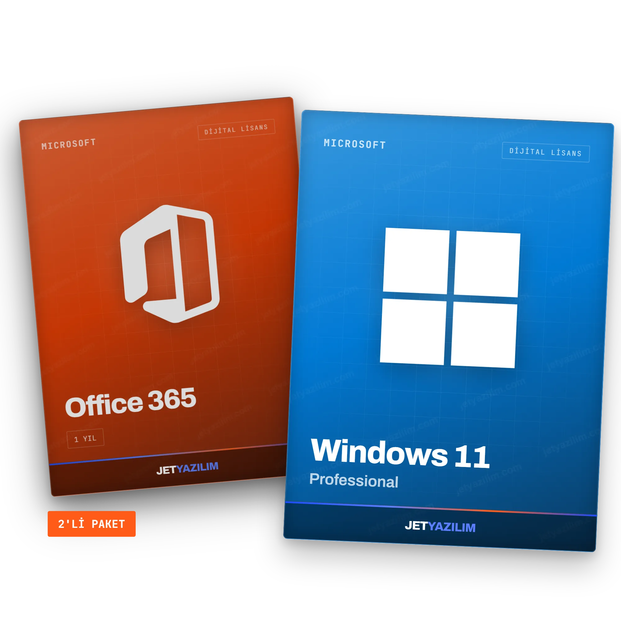 Windows 11 Professional ve Office 365 ikili paket hesap tabanlı süreli lisans – Jet Yazılım ürün görseli