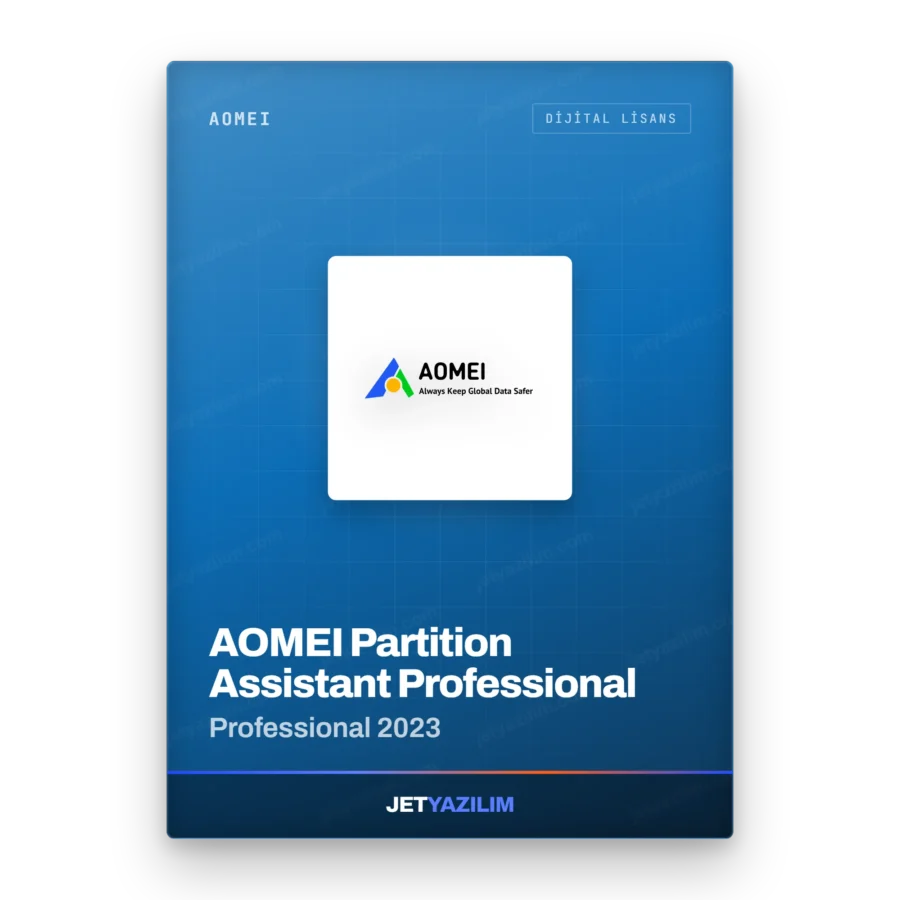 AOMEI AOMEI Partition Assistant Professional Professional 2023 dijital lisans anahtarı – Jet Yazılım ürün görseli